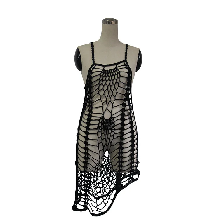 
B21990A Women sexy Hollow-out hook crochet Knitted Dress 