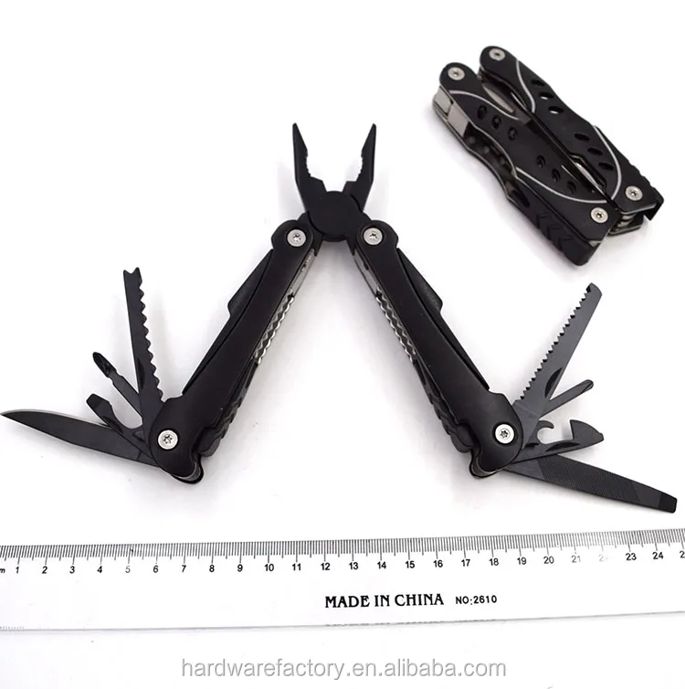 Multitool 14-in-1 stainless steel outdoor pocket compact plier multitool