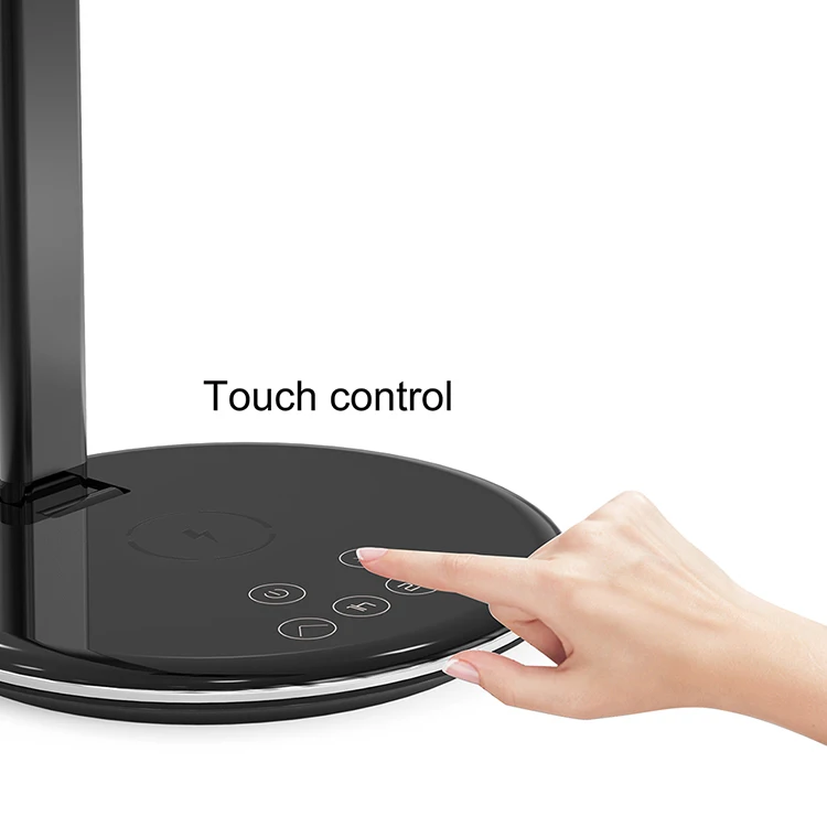 2 in 1 LED Table Lamp Folding Touch Eye Protection Desk Lamp Fast Wireless Charger