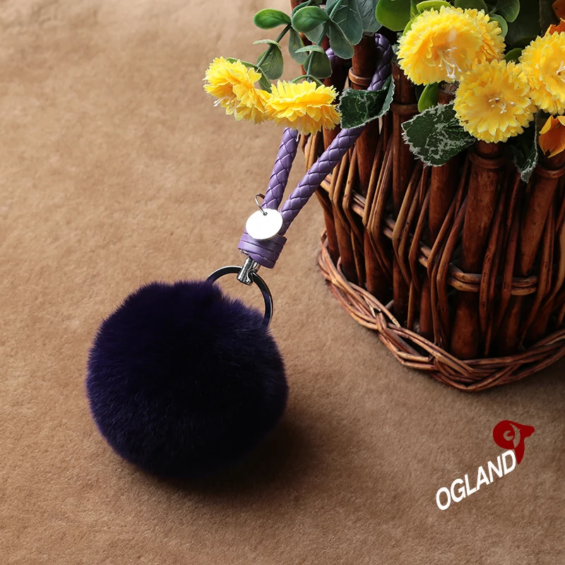 Fur ball Keychain by Fashion Rabbit plush hair