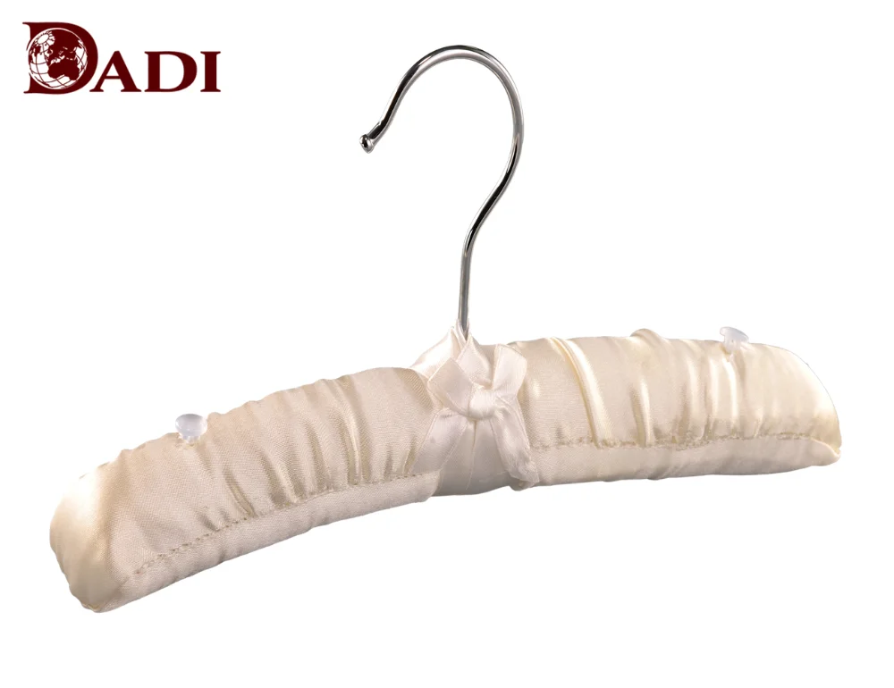 Wholesale Fabric Satin Padded Baby Clothes Hanger