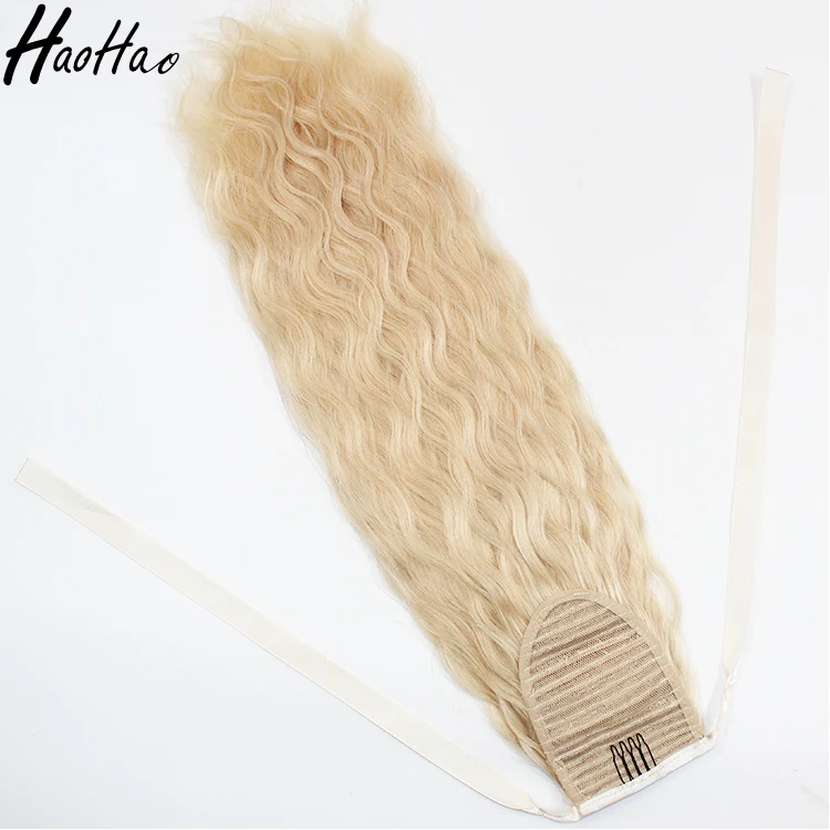 Shipping Fast Customized Natural Wave 613 Blonde White Women Human Hair Ponytail