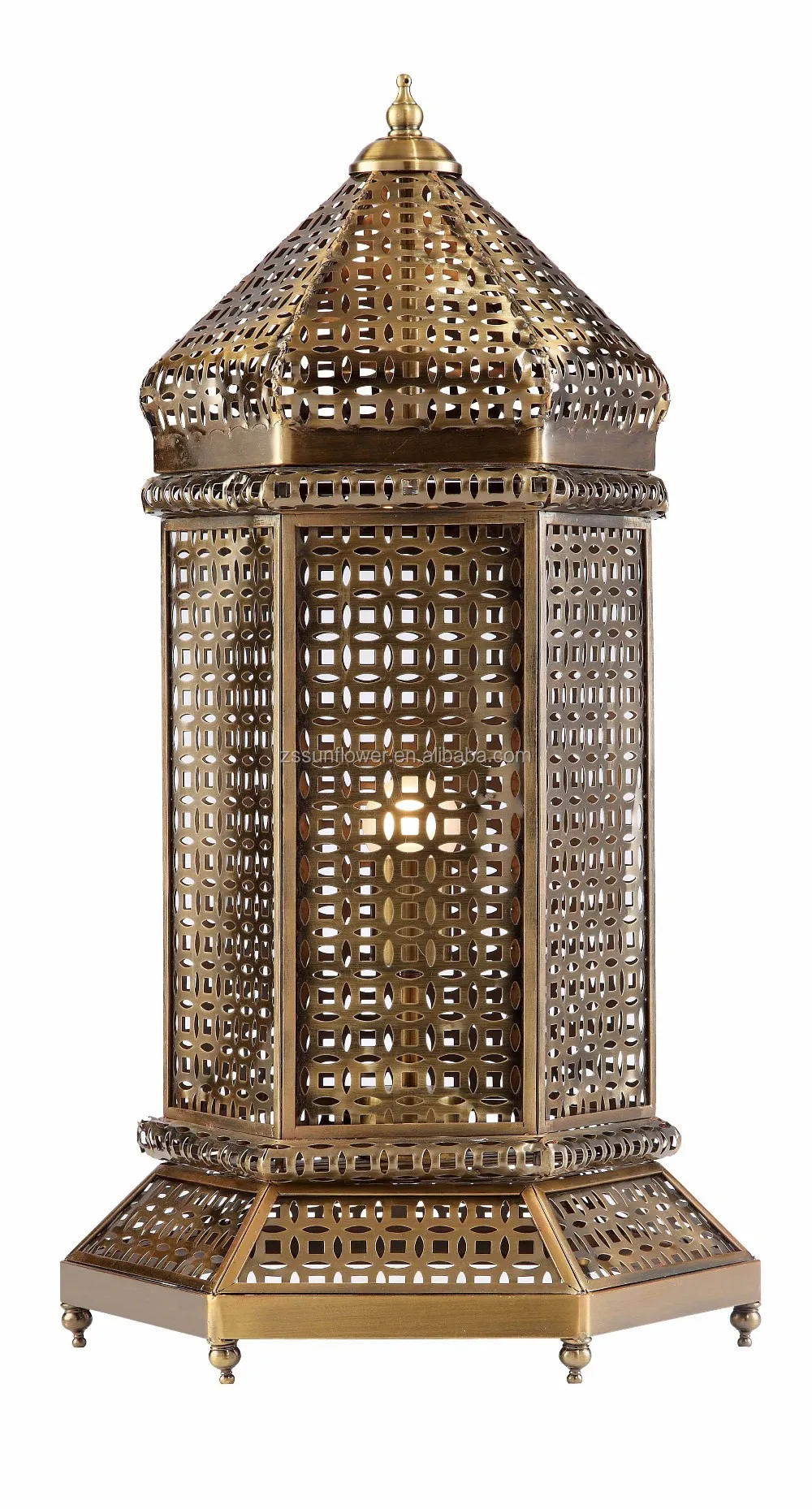 Home decoration egyptian antique wrought iron floor lighting