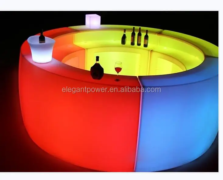 LED plastic bar counter / LED Plastic bar counter furniture/illuminated LED counter table