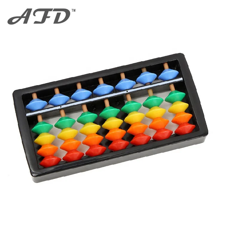 Hot Sale 7 Rods Child  Abacus 7 Colours Rainbow Abacus School Teaching Tools