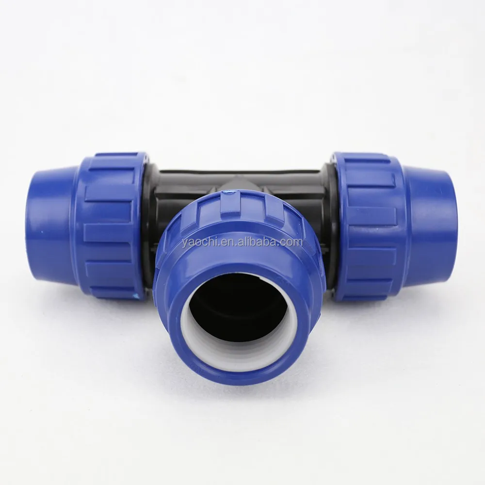 plastic quick connect water fittings irrigation tee pipe