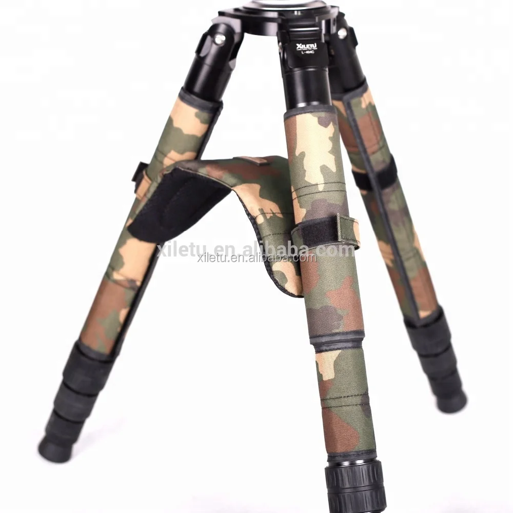 XILETU L404C+Shoulder Professional Photographic Equipment Carbon Fiber Tripod Camo Hunting Tripod