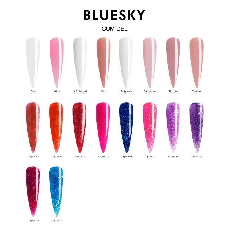  Акриловый полигель-лак для ногтей Bluesky Crystal