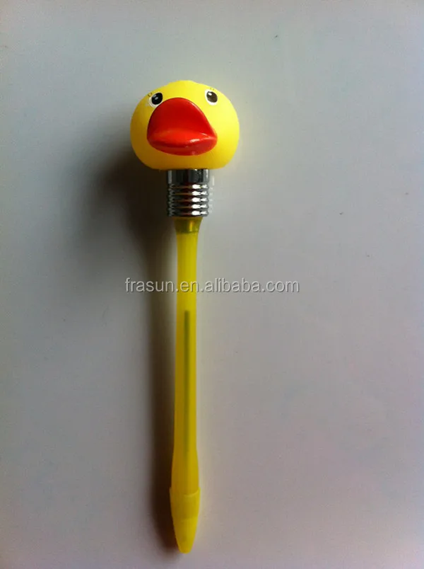 Lovely Light Top Pen With Sound Green Frog Pen With Light Function Light Pen