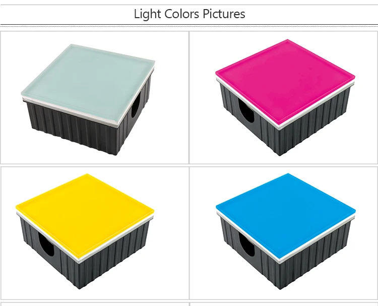 Low voltage color changing buildings square IP67 12W led RGB Paver light Landscape Lamps outdoor led brick
