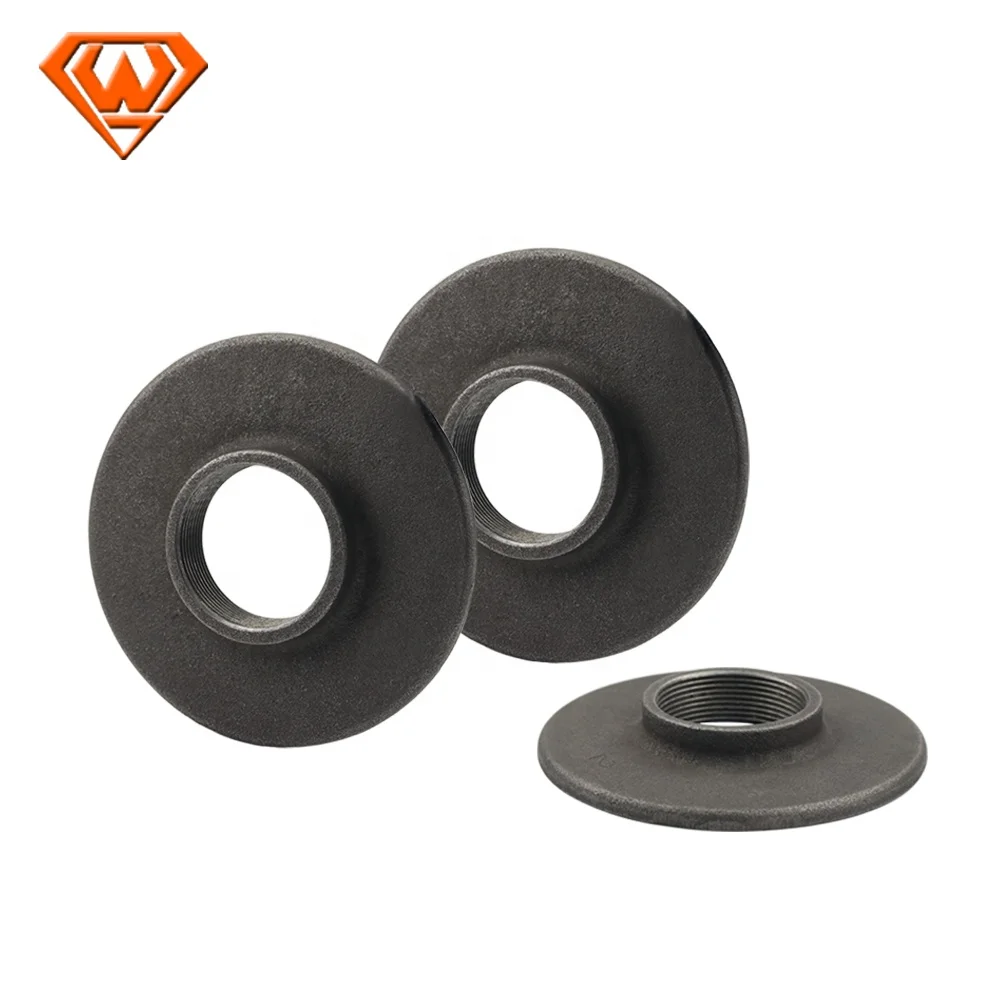 
High Quality Decorative Pipe Flange Black Malleable Iron Pipe Fittings Flange 