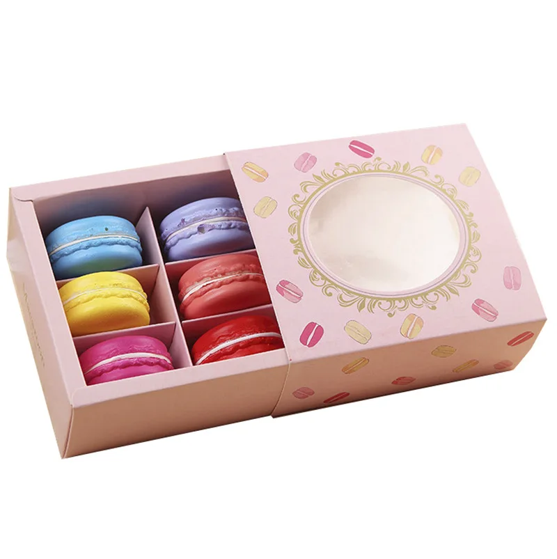 SENCAI Custom Printing Eco Macaroon Packaging Box with Window