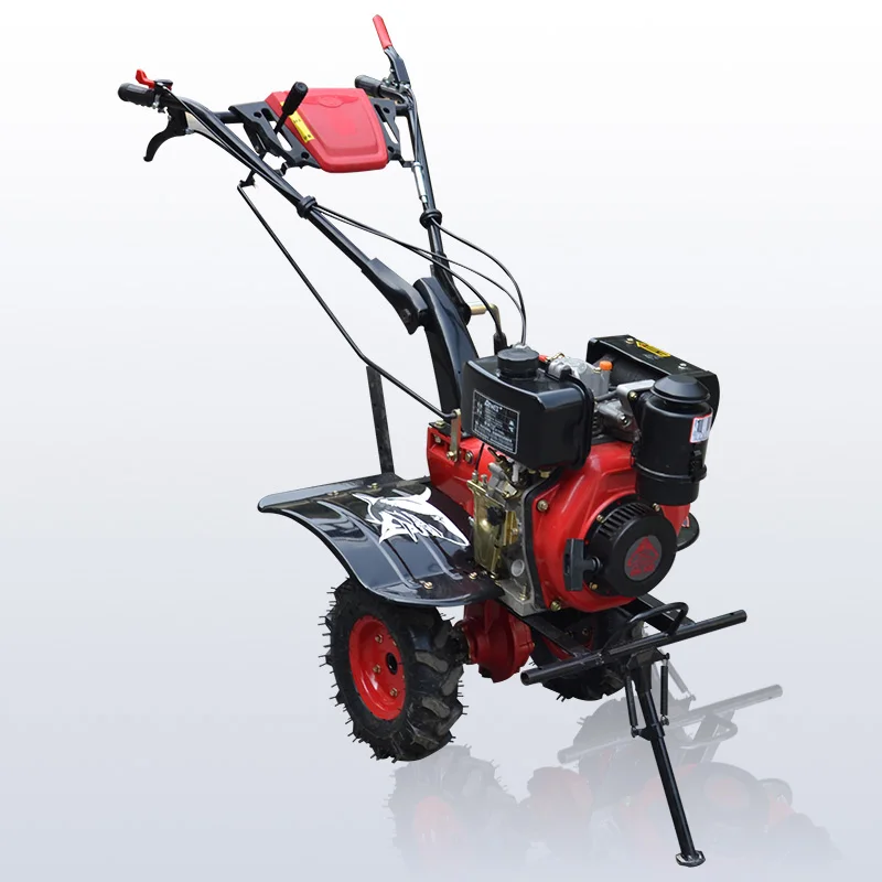 7hp gasoline mini wheel tractor cultivator for cutting rice