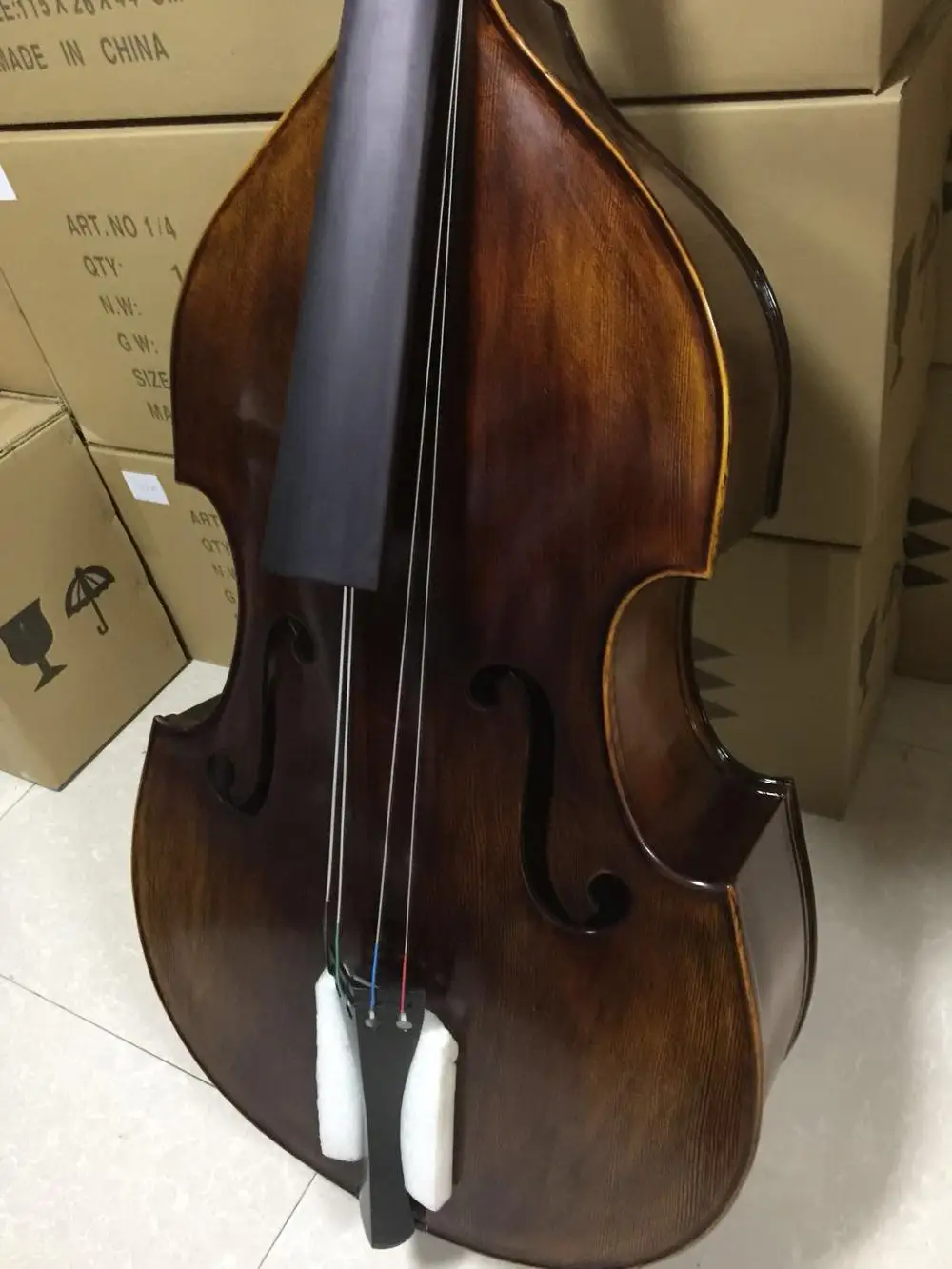 advanced  professional handmade natural flame contrabass/double bass