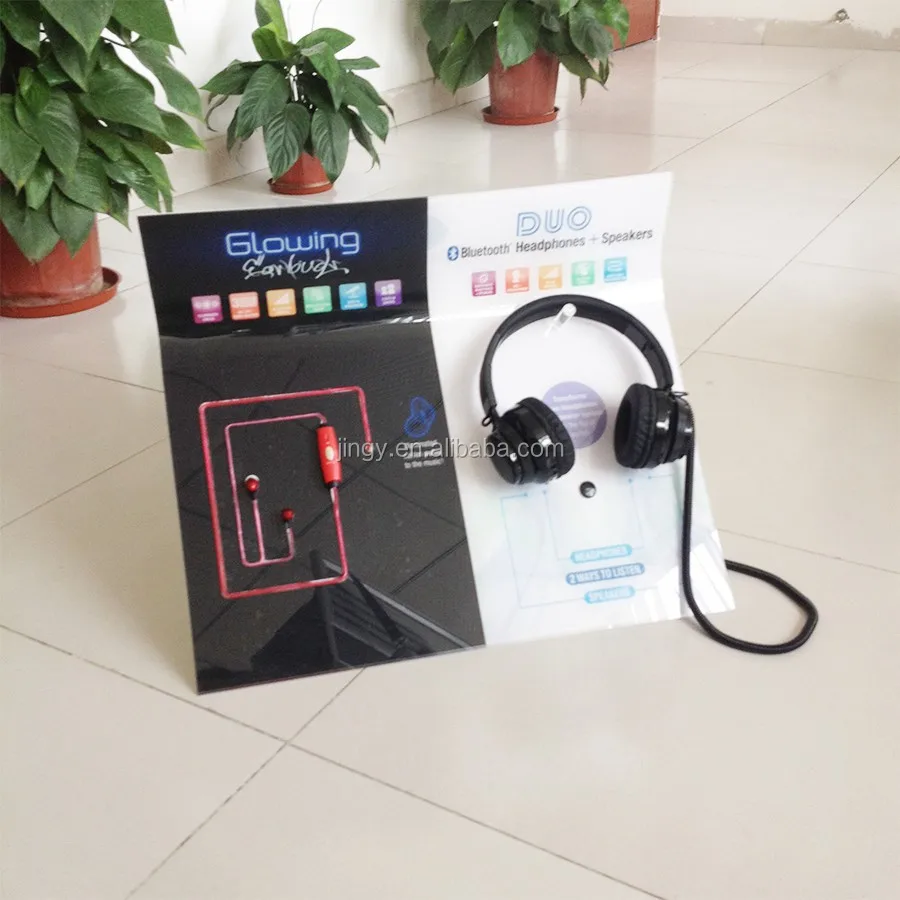Factory custom white store counter exhibition pmma plexiglass speaker holder stand acrylic blueteeth headphone display stand