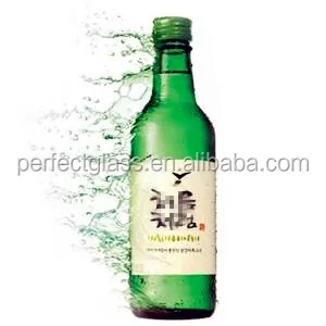 360ml Green Empty Glass Korea Soju Bottle for Liquor
