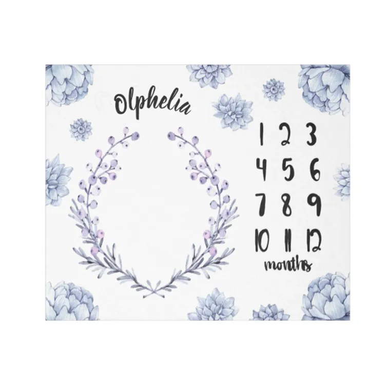 
Monthly Milestone Baby Blanket Photo Prop Set Newborn Photography 