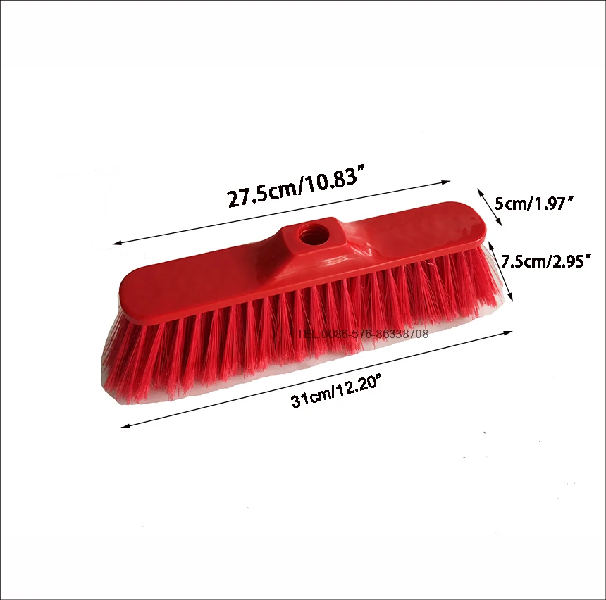Товар № 0578n, чистящая щетка из натурального полипропилена для дома и улицы, щетка с мягкой щетиной и деревянной ручкой