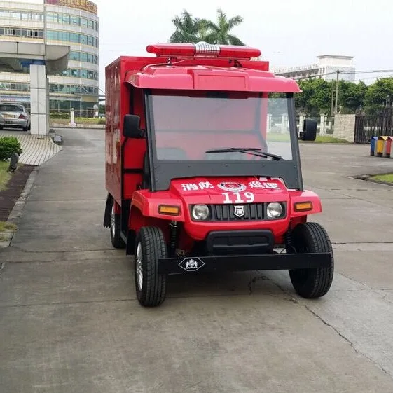 China manufacturer 2 seats electric fire truck  fire fighting car