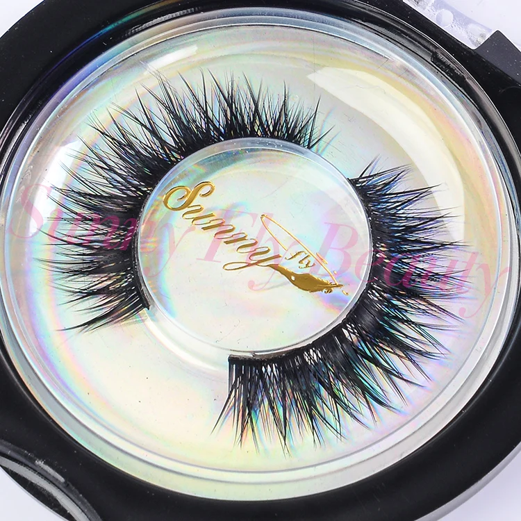 
Custom circle round packaging manufacturers free fake eyelashes made in Vietnam 