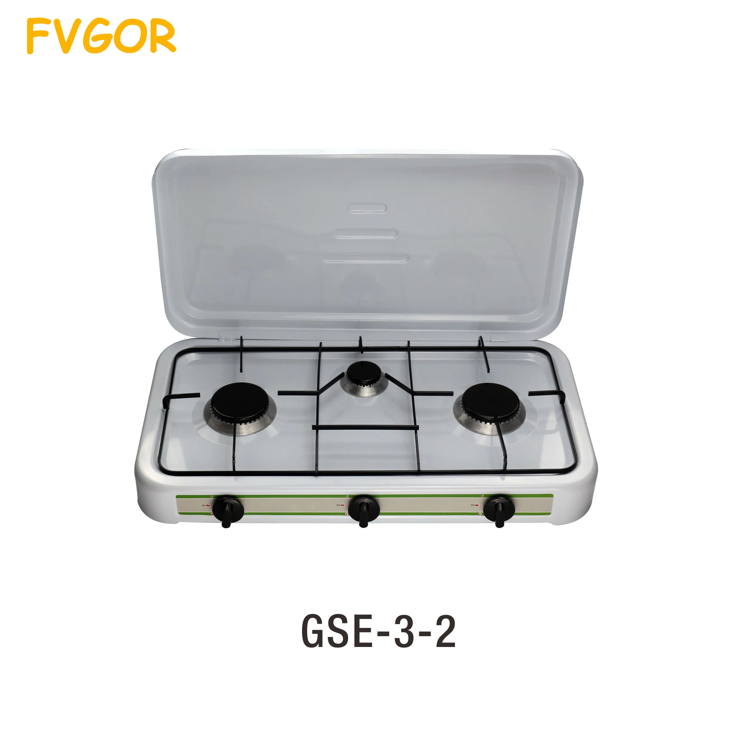Spray coating white color Portable outdoor camping gas stove 3 burner