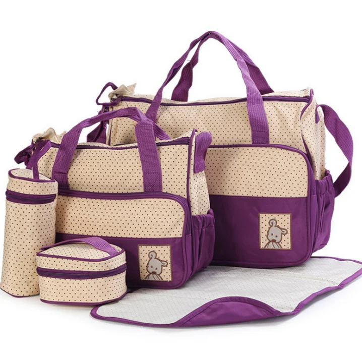 Wholesale Stock Four-piece Suit Baby Diaper Bag for Travelling