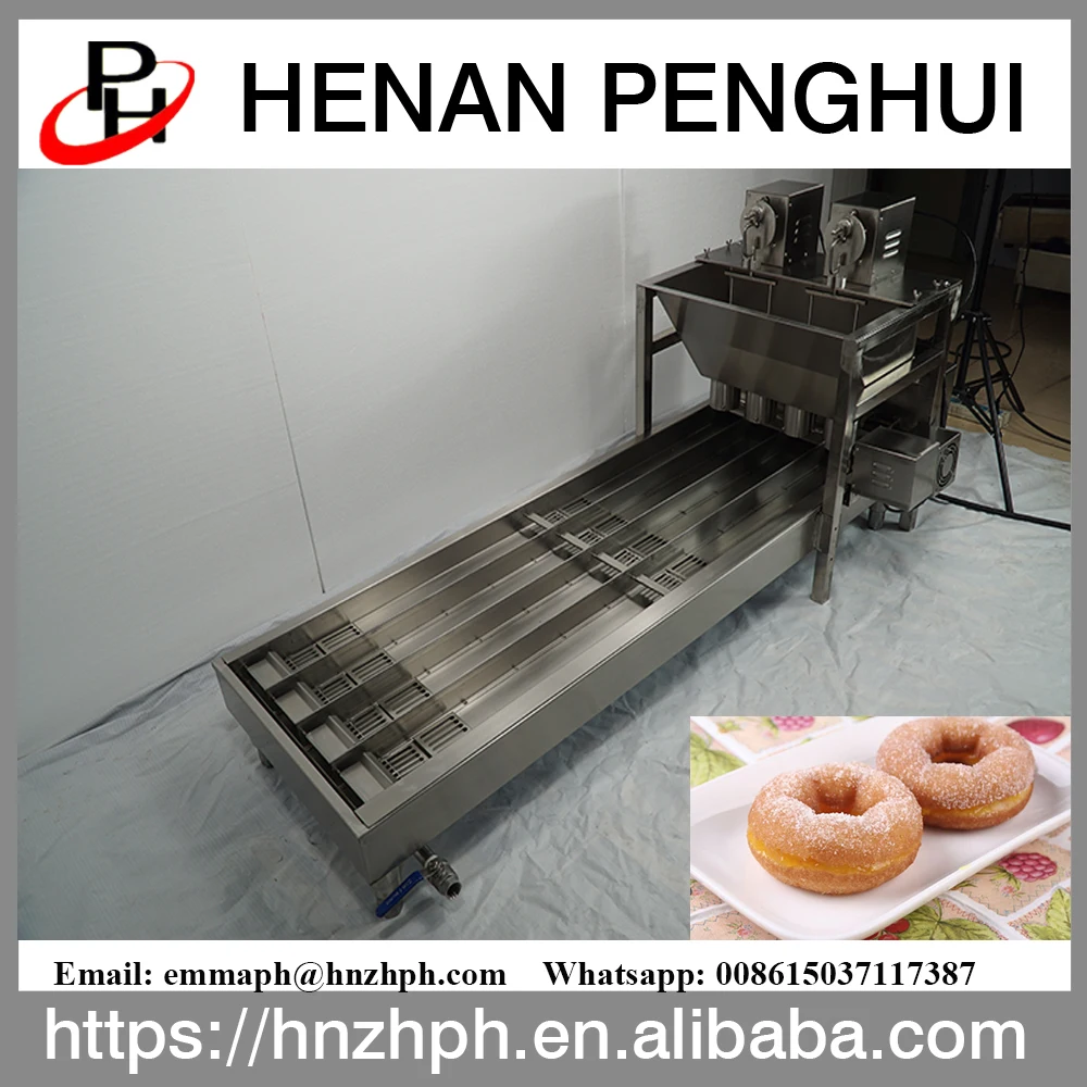 
Commercial gas four lines baked yeast cake donut ball making machine 