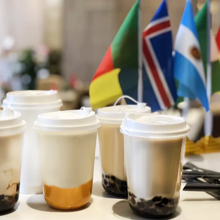 500ml U shape Disposable Takeaway Plastic Clear PET Cup