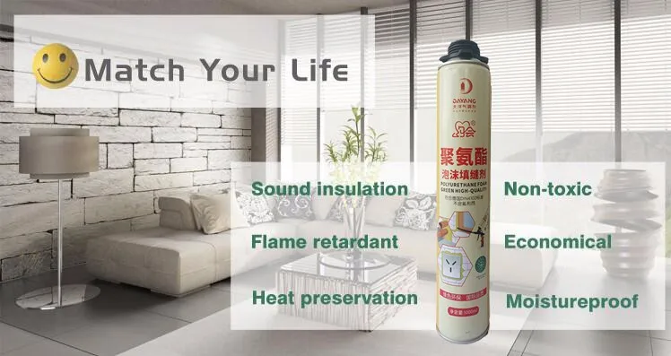 Quality Assured Gap Filling Caulk Fixing PU Foam Adhesive