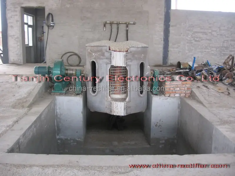 Induction melting furnace steel iron copper scrap metal ready to ship