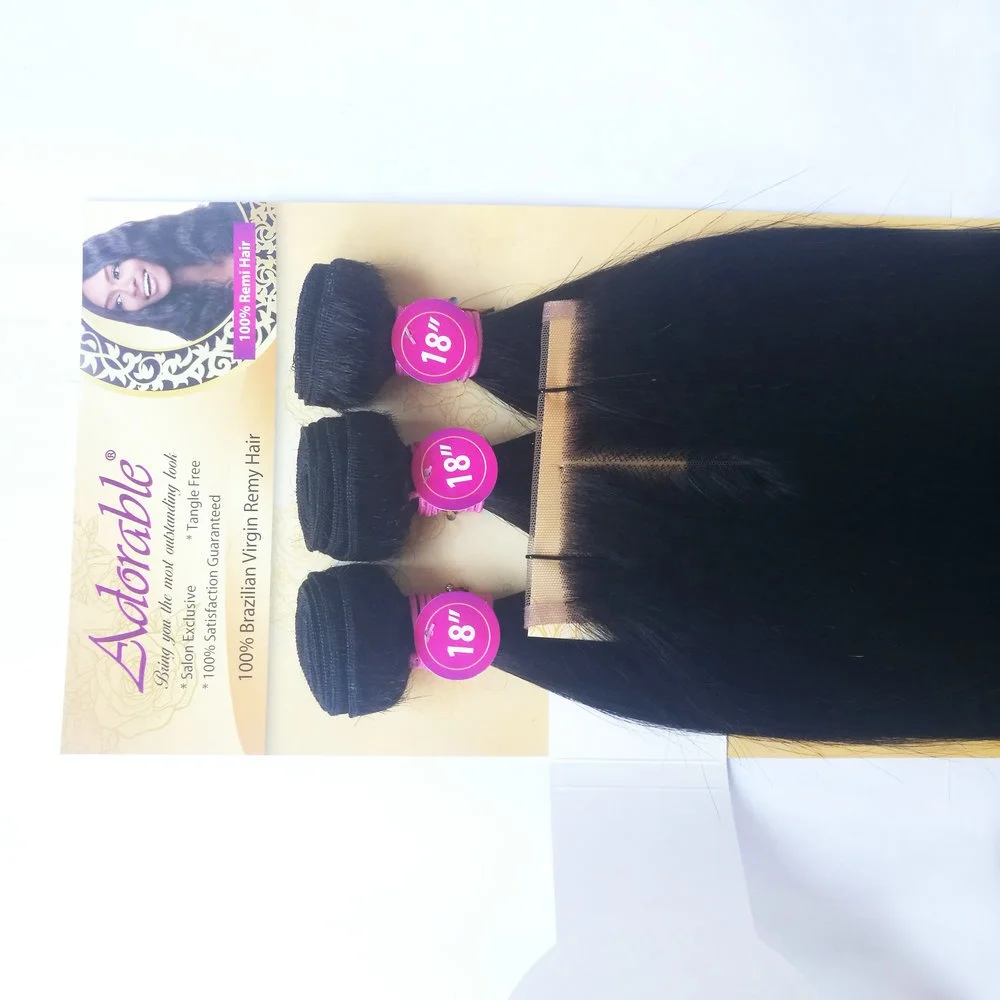 Adorable silk straight remy human hair weave 4pcs/lot with free closure,100% remi hair extensions 4*4  one pack for a full  head