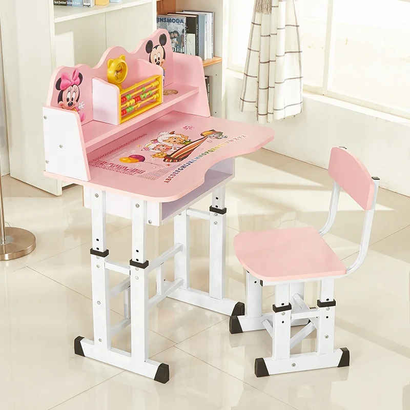 Gas spring lift table sit stand desk adjustable height table children kids study desk