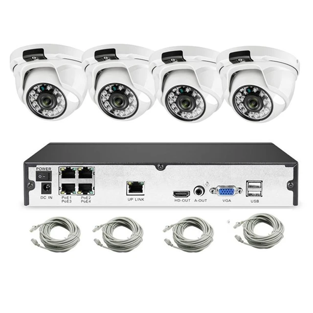  Система видеонаблюдения 8 каналов 1080 пикселей 2 Мп IP-камера облако POE NVR система ночного видения