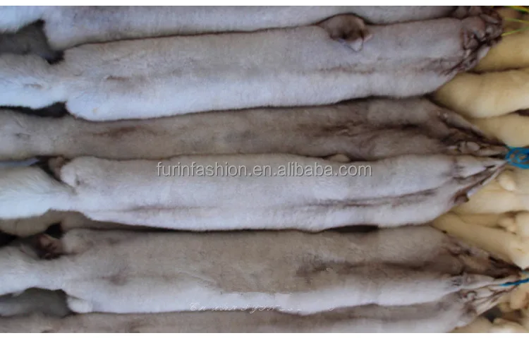 Wholesale Genuine Natural Blue Fox Fur Pelts for Women Winter Parka Hood with Low Prices
