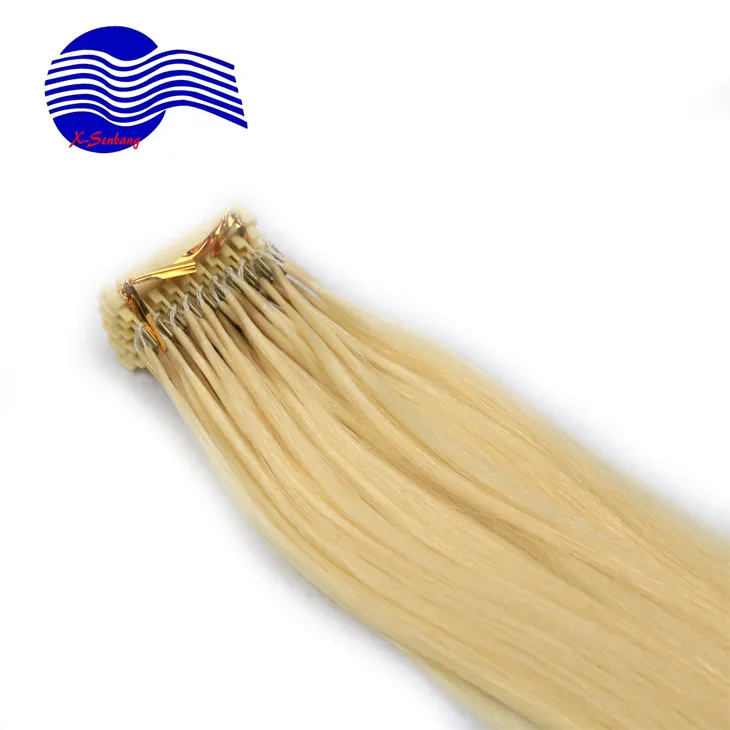 
Full cuticle aligned remy hair 28inch,613# blonde 0.8gr/beam,6D fast fix on head virgin blond remy hair 