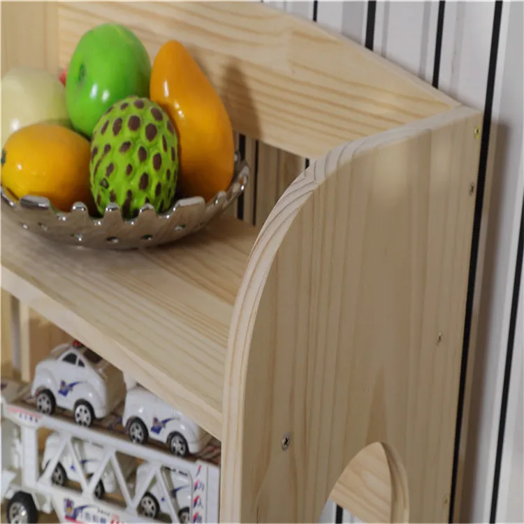 Kids Wall Bookcase Wood Shelf