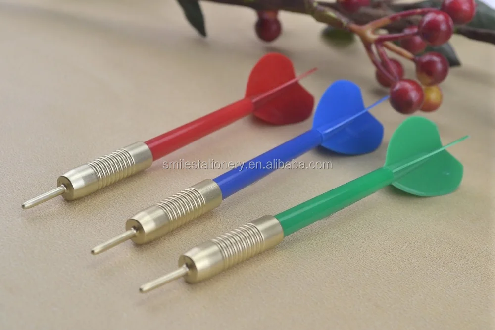 Plastic toy pen with darts shape fun darts ball pen with logo