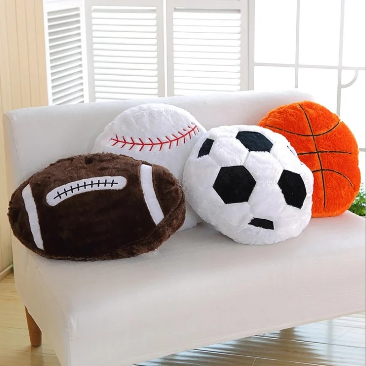 
Wholesale Personalized Baseball Football Plush Sports Ball Pillow 