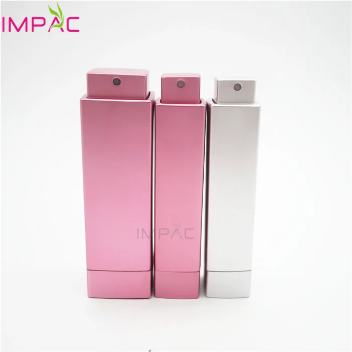 Twist up aluminum 5ml 10ml pink silver perfume atomizer bottle