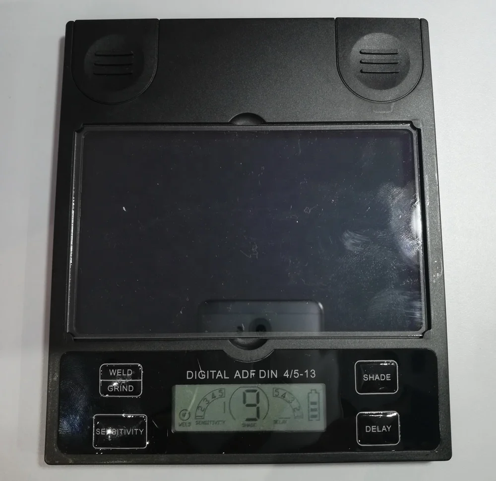 HMT Welder 4 arc sensors dark shade 5-13 DIGITAL control Solar Welding Helmet view area 100x60mm True color vision