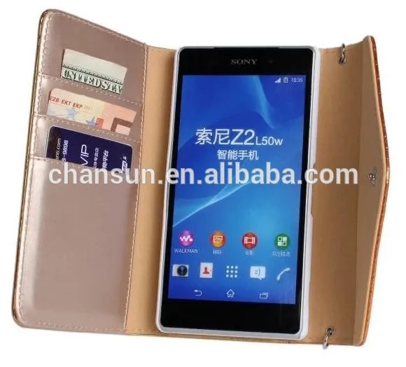 Cell phone case for Sony Xperia ZII L50W fashion design two in one leather case