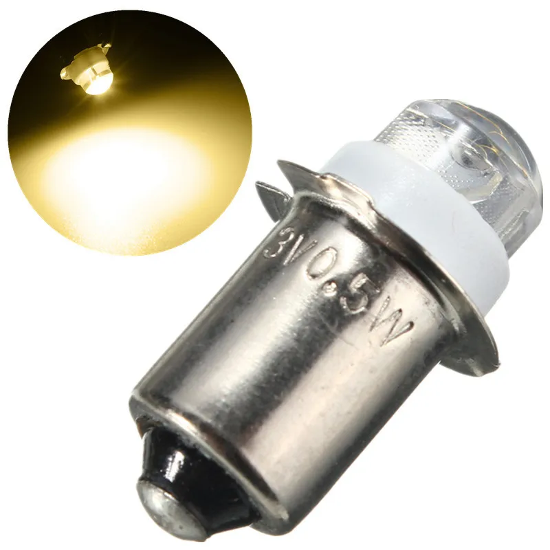P13.5S PR2 1W Warm/White Led FlashLight Bulb  Brightness Lamps 90lm DC 18V  R_sh 