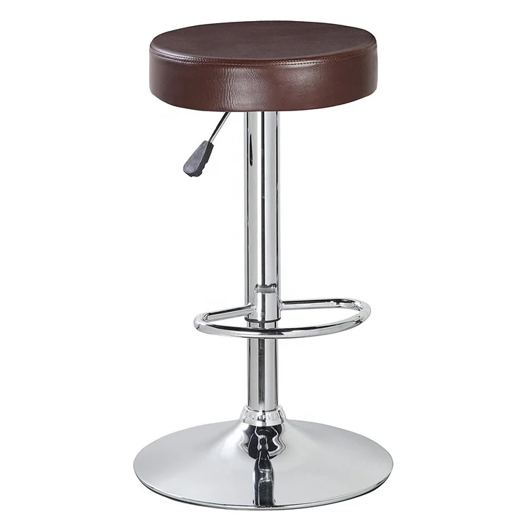 Guyou Modern Furniture Adjustable Leather Club Round Bar Stool Chair
