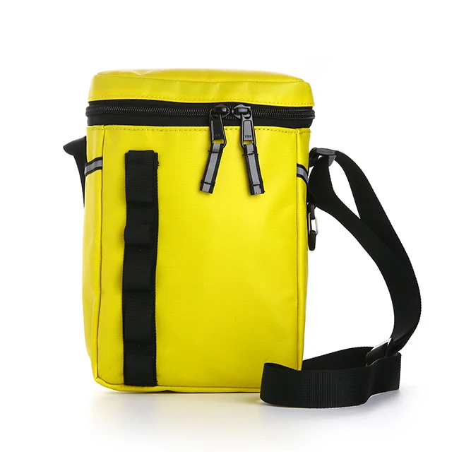 Canvas With Bottle Holder Leather Messenger Bag