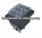 16a 250v 4 штифт включения-выключения, как часы с лампой и защитная крышка водонепроницаемый перекидной переключатель