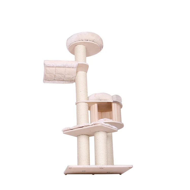 
Wholesale sisal wood funny cat tower parts tree arbre a chat 
