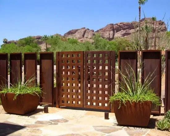 cheap outdoor corten steel laser cut architectural decorative fencing panels