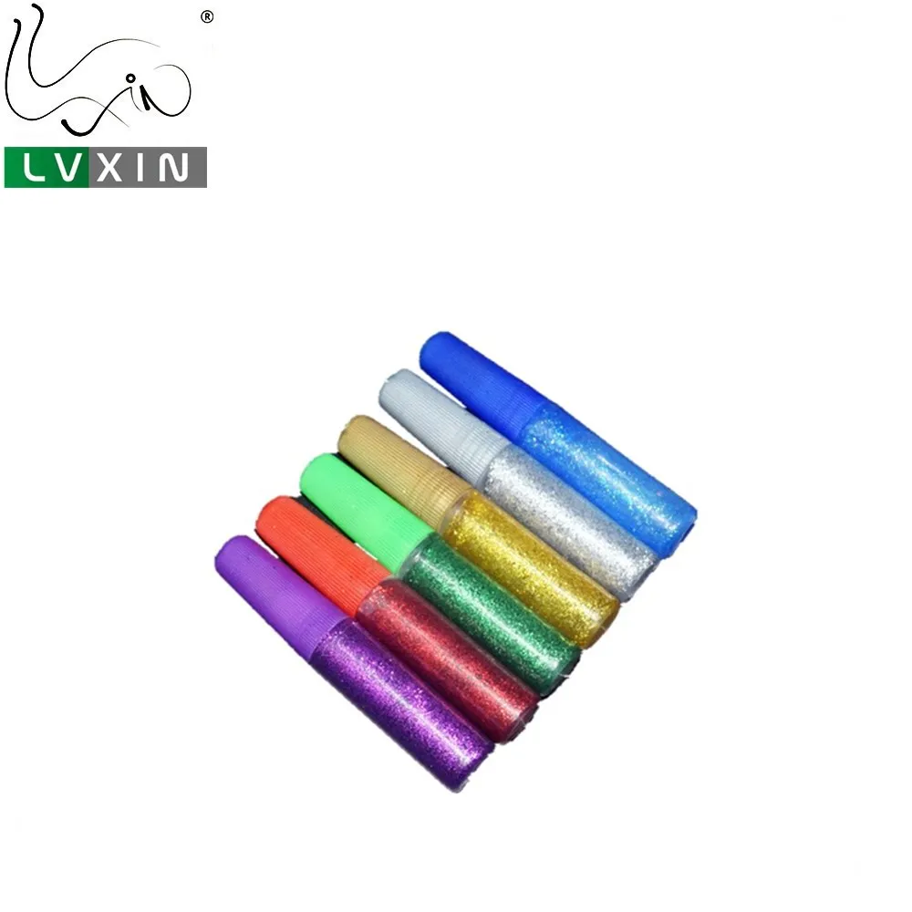 Заводские продажи 3D 6 г 7 см 6 ярких цветов набор блестящих клеев в CIXI