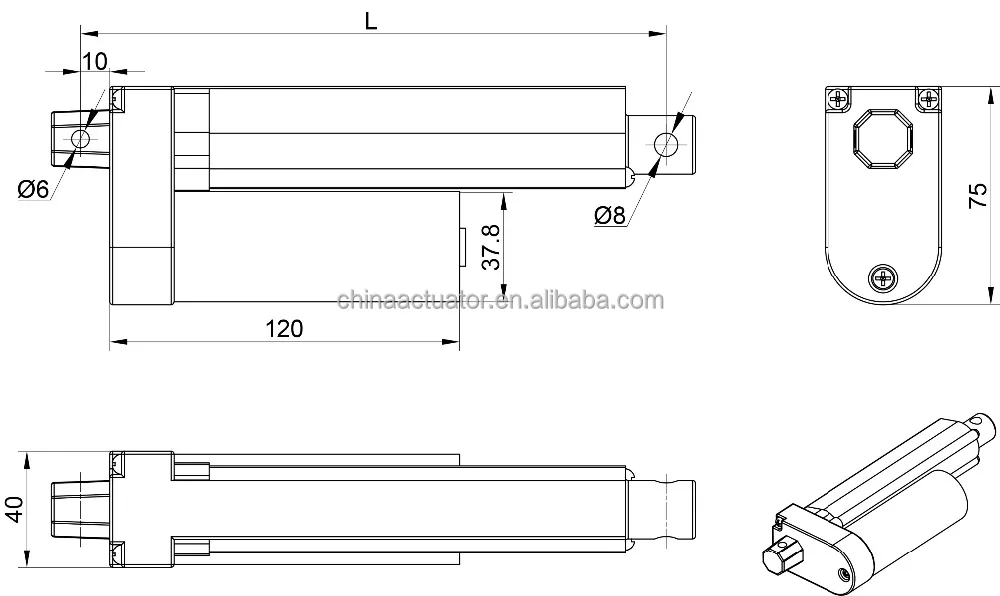 linear actuator 2000n 1500n linear actuator used in solar tracking system-JS35H01
