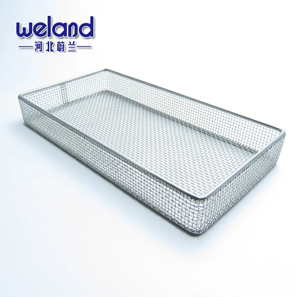 Stainless Steel 304 Wire Mesh Tray Welded Mesh Basket for Cleaning Machine or disinfection basket